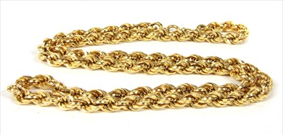 Lot 25A - An 18ct gold hollow rope link chain
