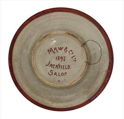Lot 151 - An earthenware lustre charger by Maw & Co, Jackfield