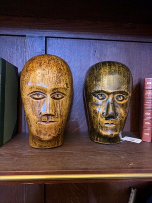 Lot 61 - Three sycamore milliner's heads