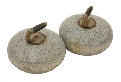 Lot 97 - A pair of curling stones