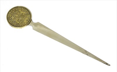 Lot 196 - A Queen Elizabeth II Silver Jubilee silver letter opener