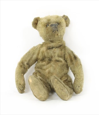 Lot 185 - An early 20th century Steiff brown plush teddy bear