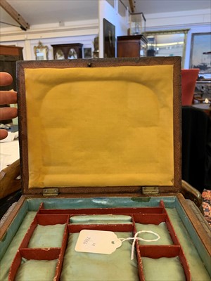 Lot 78 - A Regency leather jewellery, work and writing casket