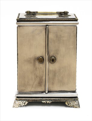Lot 84 - A silver-plated desk box