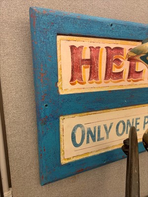 Lot 797 - A painted pine 'Helter Skelter' sign