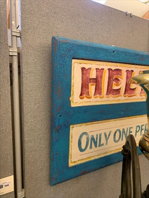 Lot 797 - A painted pine 'Helter Skelter' sign