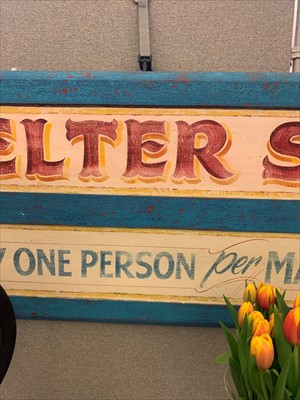 Lot 797 - A painted pine 'Helter Skelter' sign