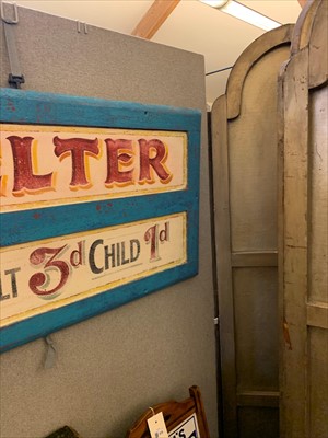 Lot 797 - A painted pine 'Helter Skelter' sign