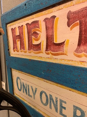 Lot 797 - A painted pine 'Helter Skelter' sign