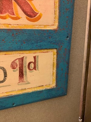 Lot 797 - A painted pine 'Helter Skelter' sign