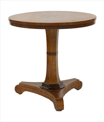 Lot 543 - A George IV burr elm and specimen wood centre table