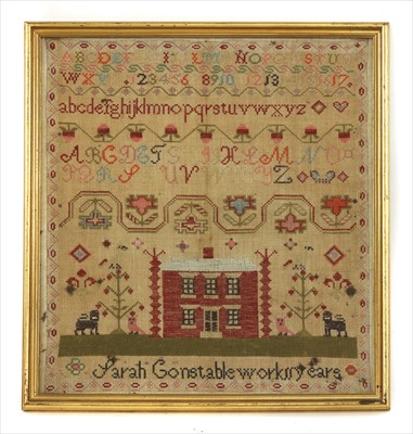 Lot 373 - A 19th century sampler by Sarah Constable