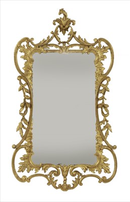Lot 642 - A carved giltwood framed pier mirror