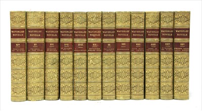 Lot 373 - BINDING: 1- Scott, Sir Walte: Waverley Novels, 25 Vols.