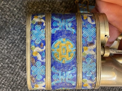 Lot 50 - A collection of four Chinese cloisonné water pipes