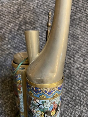 Lot 49 - A collection of four Chinese cloisonné water pipes