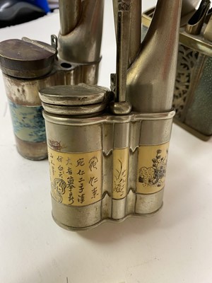 Lot 48 - A collection of three Chinese water pipes