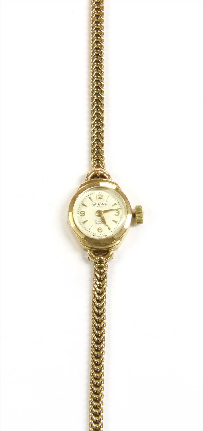 Lot 58 - A ladies' 9ct gold Rotary mechanical bracelet watch
