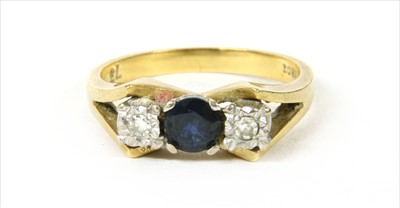 Lot 13 - A gold sapphire and diamond ring