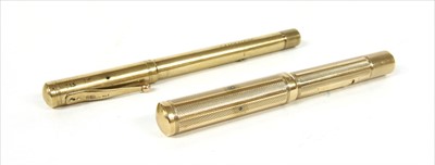 Lot 68 - A 9ct gold Waterman Ideal lever fill fountain pen