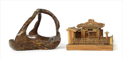 Lot 270 - A Japanese bamboo model of a tea house