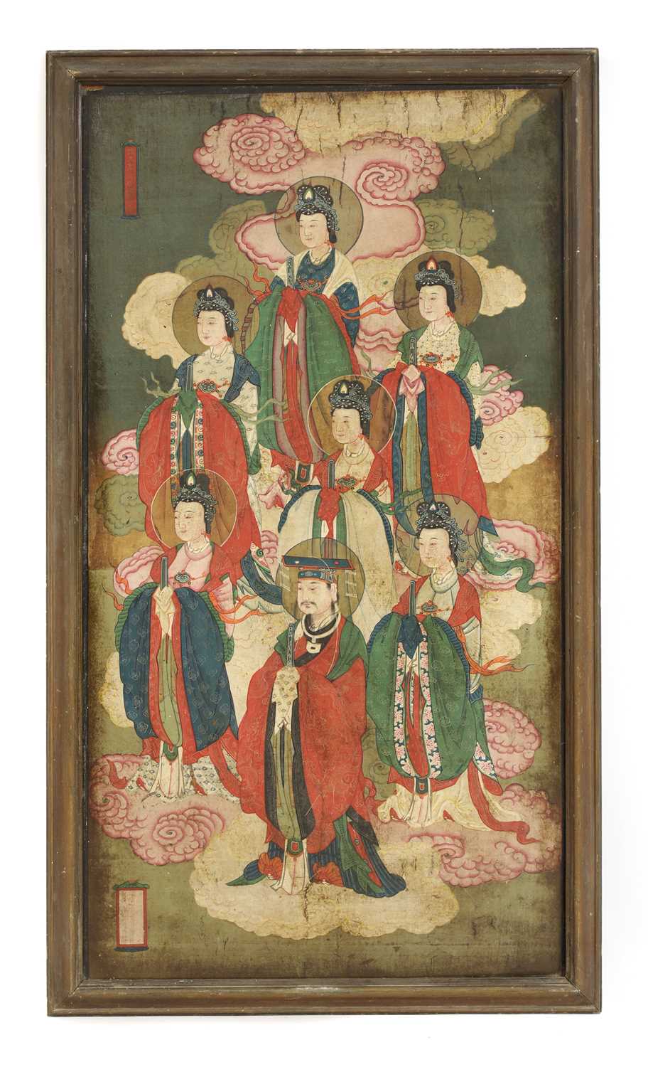 Lot 428 - A Chinese watercolour temple painting