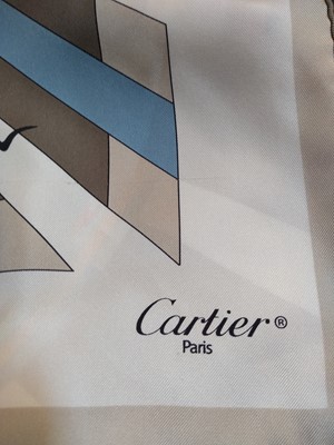 Lot 244 - A Cartier Steamship world map scarf