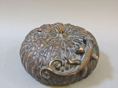 Lot 262 - A Chinese pottery gourd