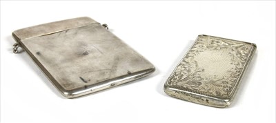 Lot 100 - A Chinese white metal card case