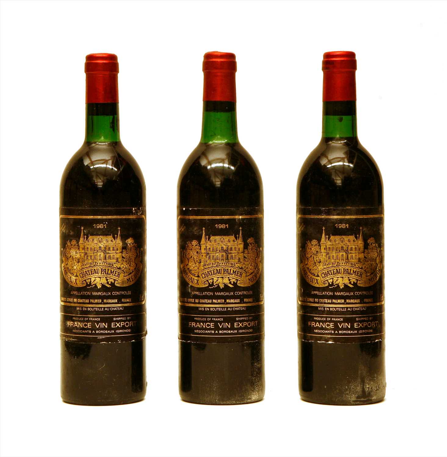 Lot 234 - Chateau Palmer, Margaux, 3rd growth, 1981, three bottles