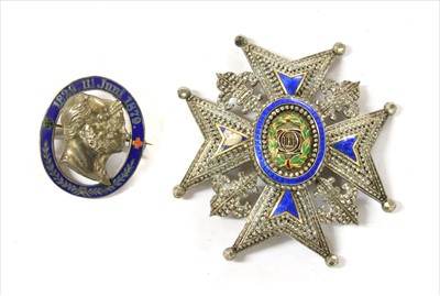 Lot 141 - A Spanish order of Charles lll, Grand Officer's Breast Star