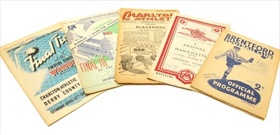 Lot 114 - A collection of post war football programmes