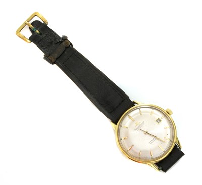 Lot 511 - A gentlemen's 18ct gold Jaeger-LeCoultre automatic chronometre 'Geomatic' strap watch