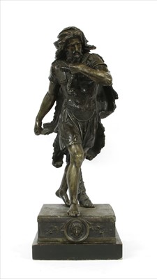Lot 304 - A large bronzed spelter figure of Hercules