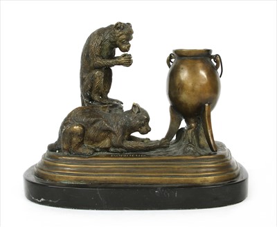 Lot 264 - A bronze animal figure group