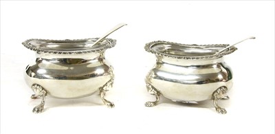 Lot 83 - A pair of George III style silver salts