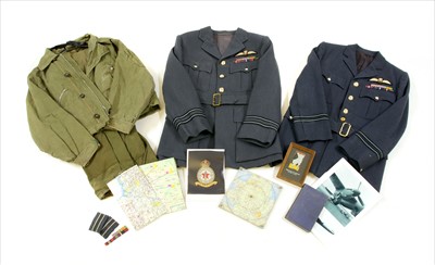 Lot 177 - RAF interest: Uniforms and associated items belonging to Flight Lieutenant Charles 'Chick' Kirkham