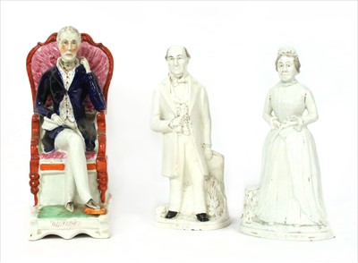 Lot 320 - A pair of Staffordshire figures Mr & Mrs Gladstone