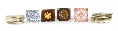 Lot 228 - Twenty-one Victorian and later tiles