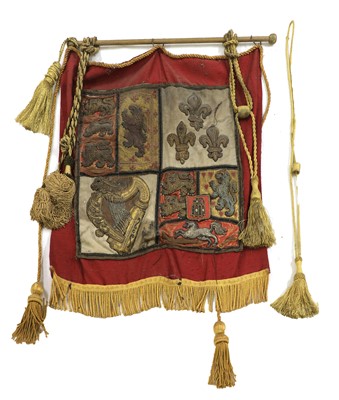 Lot 658 - An English embroidered banner