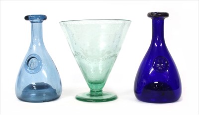 Lot 253 - Two Holmegaard glass carafes, designed by Ole Winther