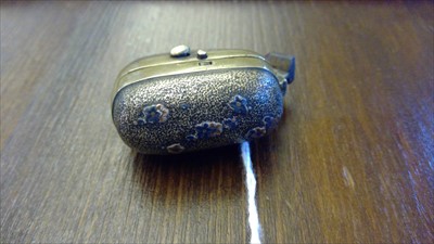 Lot 123 - A Japanese brass tinder lighter