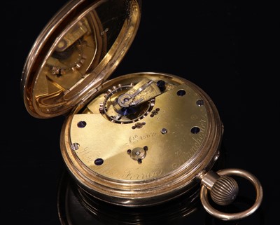 Lot 337 - An 18ct gold top wind open-faced pocket watch