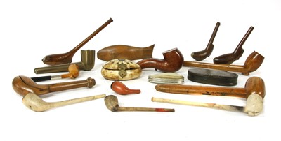 Lot 221 - Six treen pipe cases
