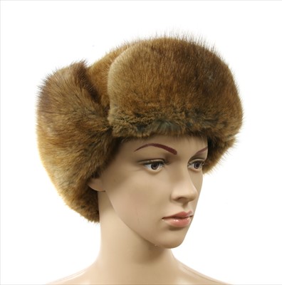 Lot 1137 - A Lock & Co Muskrat fur 'Deer Stalker' hat