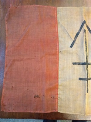 Lot 159 - A WWII original free French FFI resistance linen flag