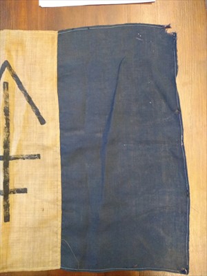 Lot 159 - A WWII original free French FFI resistance linen flag
