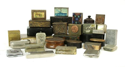 Lot 81A - A collection of brass ashtrays vestas and match sleeves