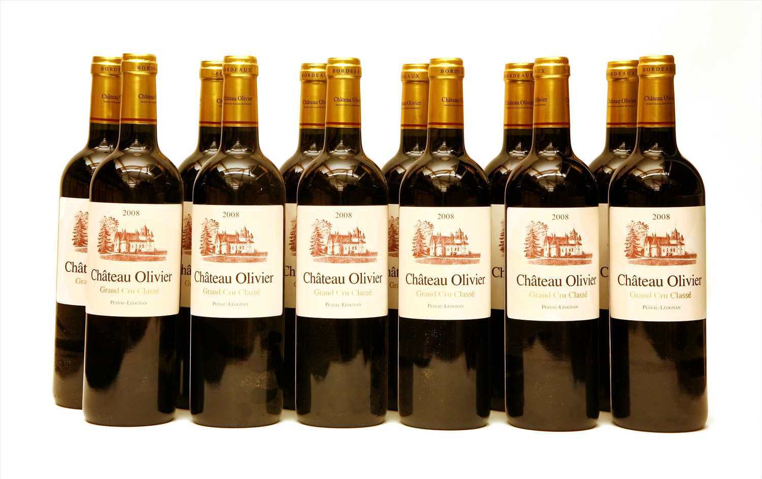 Lot 240 - Château Olivier, Pessac, Cru Classé des Graves, 2008, twelve bottles (owc)