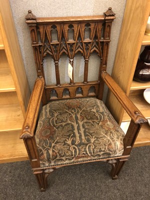 Lot 79 - A pair of 'Gothic' chairs
